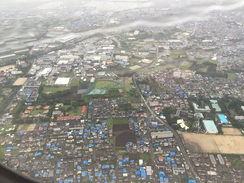 熊本上空から