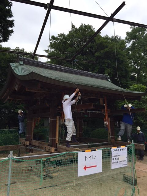 手水舎移設　にぎつ神社