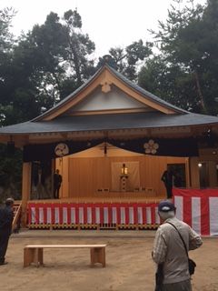 田中山神社の神楽殿、竣工～こけら落とし イメージ